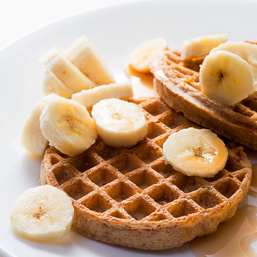 whole grain waffle and banana